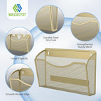 MINDEPOT Magnetic Wall File Organizer, Hanging Wall Mounted File Folder Binder - Image 3