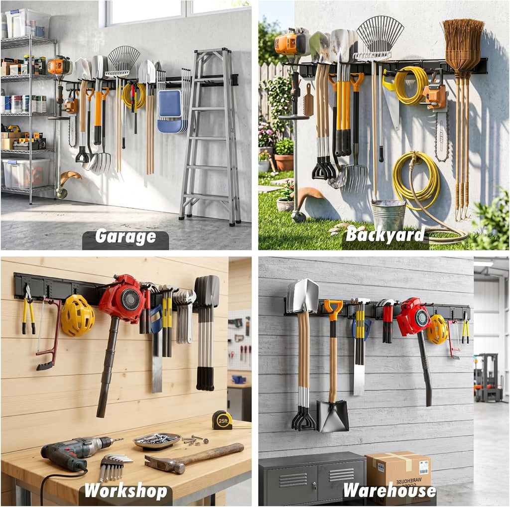 housolution garage wall organizer 64 inch - 18pack on a desk or shelf