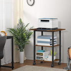 Lerliuo 3-Tier Printer Stand, Industrial Mobile Printer Table - Image 4