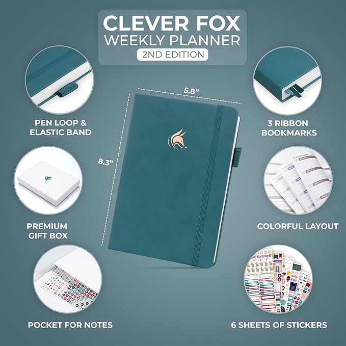 Clever Fox Planner 2nd Edition – Colorful Weekly & Monthly Goal Planner - Image 2