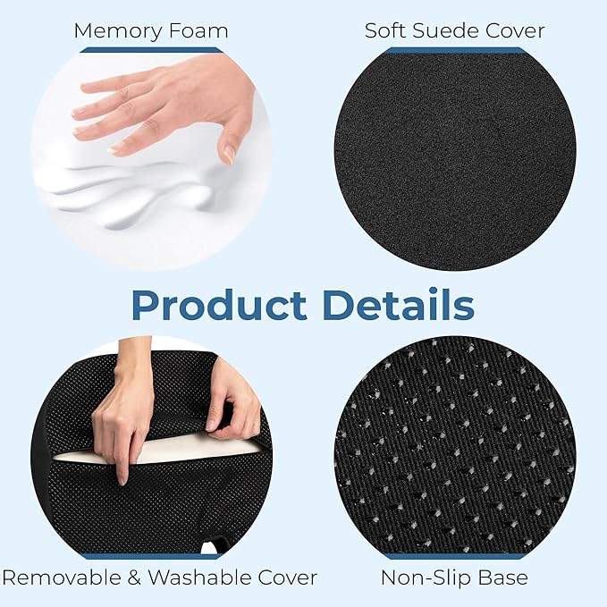 5 STARS UNITED Seat Cushion for Tailbone Pain Relief – Large Memory Foam - Image 6