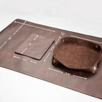 Node Leather - Genuine Leather Desk Mat, Desk Organizer & Cup Coaster - Leather - Image 6