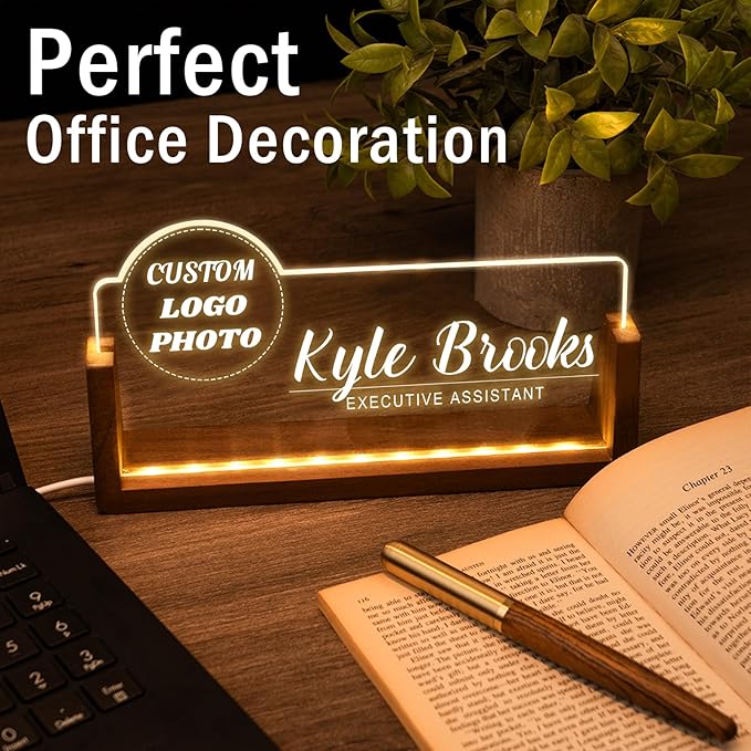 Desk Name Plate Personalized, Office Name Plate - Image 3