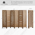 ALeesing 6 Panel Wood Room Divider Fully Assembled, Decorative Room Dividers - Image 2