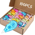 Chivao 100 Pack Mini Correction Tape Bulk Ink Corrector Eraser Tape Set Cute