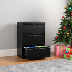 SUXXAN 3 Drawer File Cabinet, Lateral Filing Cabinet - Image 2