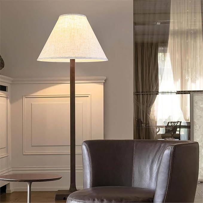 GO&SO Large Lamp Shades Set of 2 Oatmeal Beige Linen Lamp Shade, 6.5" Top x - Image 6