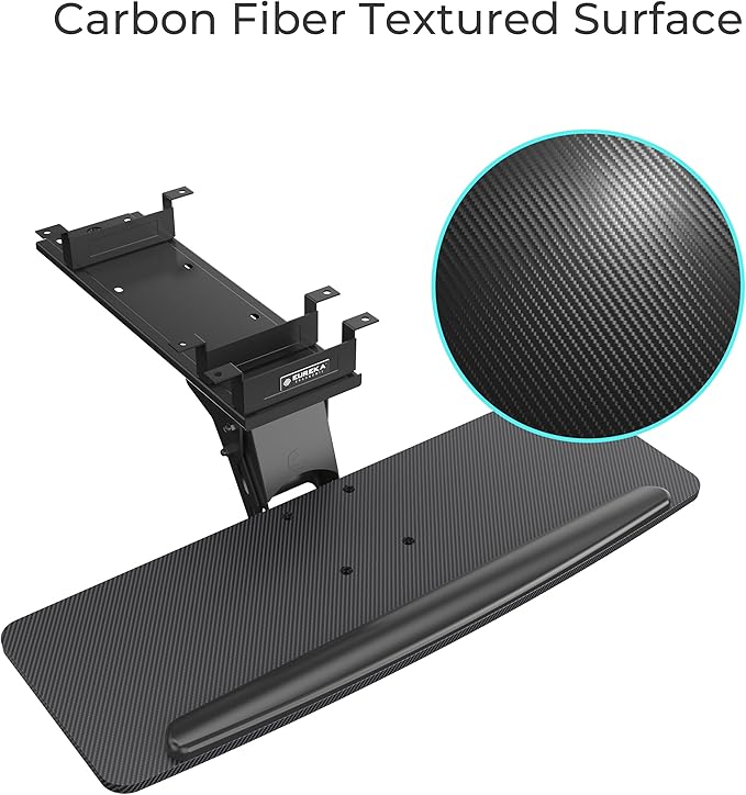 EUREKA ERGONOMIC Height Adjustable Mouse & Keyboard Tray Under Desk, 28x10'' - Image 7