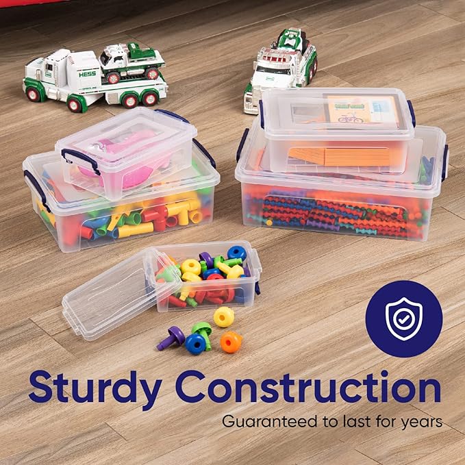 Superio Storage Bins with Lids, Stackable Totes, BPA Free, Odor Free, Organizer - Image 7