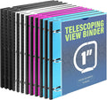 WOT I Telescoping 3 Ring Binder 1 Inch 12-Pack, Flexible Binder by WOTI