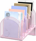 OUTIOE 5-Section Desk File Organizer, Metal Mesh Folder Organizer by OUTIOE