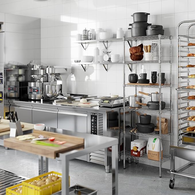 Regal Altair 14" Deep x 24" Wide x 74" Height Wire Shelving Kit | 6-Tier | NSF - Image 5