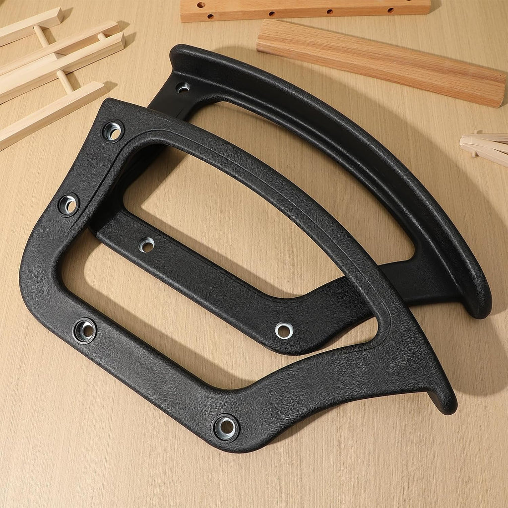 Holibanna Office Chair Arm Rest Replacement Rings Black Plastic 2 Pcs | Slanting Angle Office Chair Arm Rest universal fit for most chairs