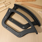 Holibanna Office Chair Arm Rest Replacement Rings Black Plastic 2 Pcs | Slanting Angle Office Chair Arm Rest universal fit for most chairs