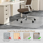 Office Chair Mat for Carpet, 30" X 48" X 0.09" Desk Chair Mat for Carpet Floors, Clear and Thick Rolling Computer Chair Mats with Non-Slip Studded for Home and Office Low Pile Carpets