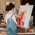 Miratuso Painting Easel, Folding Wooden Tabletop Easel Stand Holds Highest to - Image 6