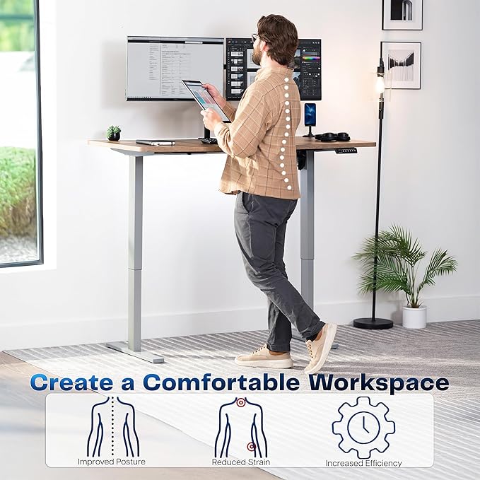 VIVO Electric 60 x 30 in Standing Desk, Memory Height Adjustment, 1B Series - Image 4