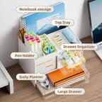 Marbrasse Desk Organizer with 3 Drawer, Desk Organizers and Accessories with 4 - Image 2
