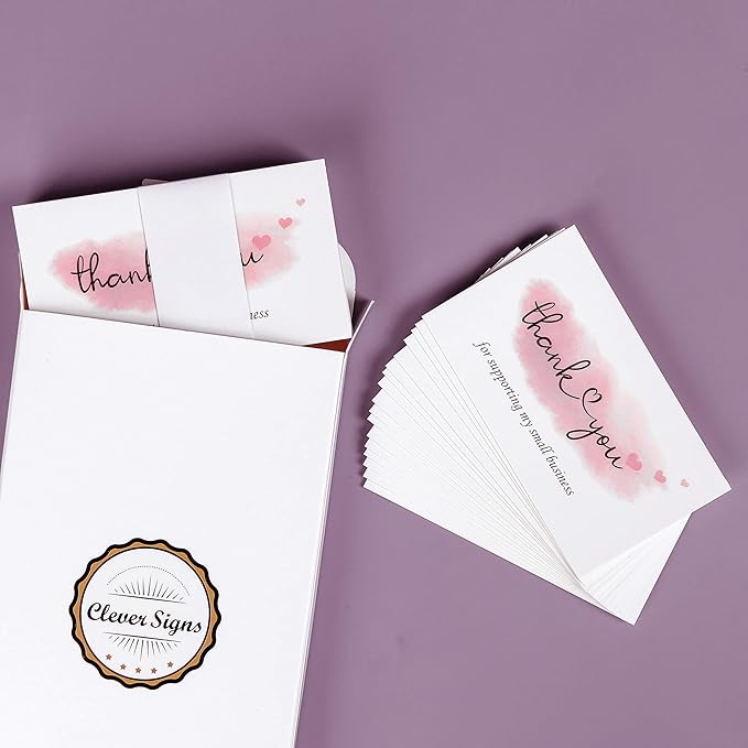 200 Thank You For Supporting My Small Business Cards, Elegant and Professional - Image 2