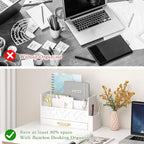 Wisuce Home Wooden Desk Organizer, Desktop Organizer File Sorter - Image 5