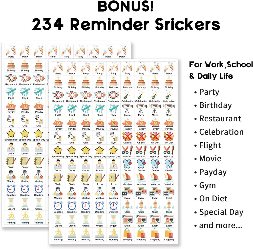 Mokani Small Desk Calendar 2026-2027, Desktop Calendar Jul.2026-Dec.2027 | 18 Months Academic Flip Standing Calender with Stickers & US Holidays Marked (8"x6")