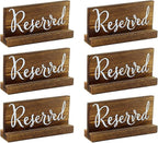 Darware Wooden Reserved Signs for Tables; Rustic Real Table Signs by Darware