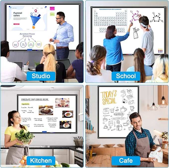 H-Qprobd 48"x24" Magnetic White Board Dry Erase Wall Mount Whiteboard - Image 7