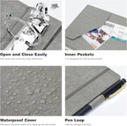 Ospelelf Vintage Hardcover 3 Ring 1 inch Leather Binder, Professional Binders - Image 4