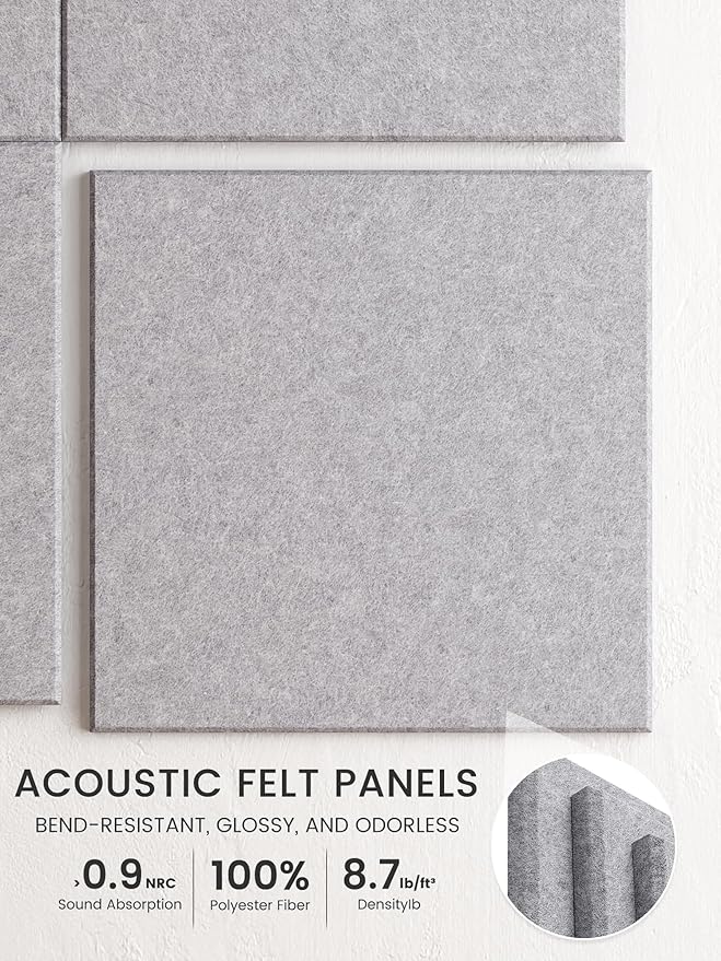 Bumusty Large Felt Bulletin Board 48" x 36" Cork Board Alternative-12 Pack - Image 3
