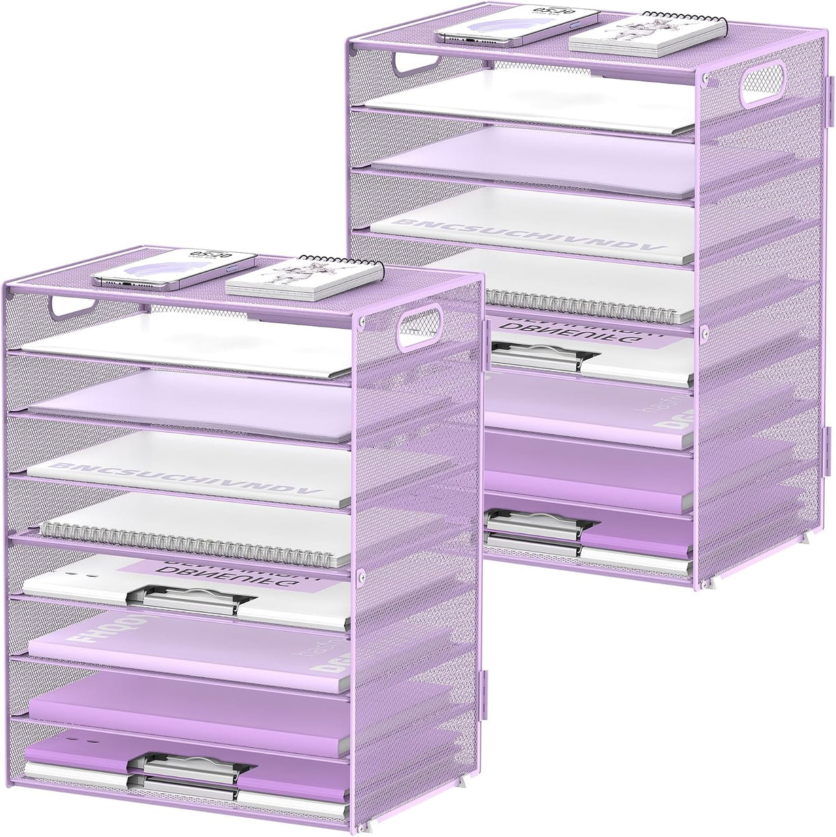 DALTACK 9-Tier Paper Letter Tray Desk Organizer