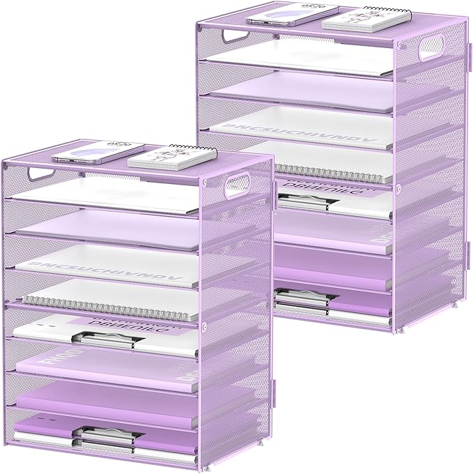 DALTACK 9-Tier Paper Letter Tray Desk Organizer by DALTACK