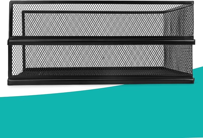 AZFUNN Wire Mesh Letter Trays Paper Tray Desk File Organizer, 2 Pack Stackable - Image 7