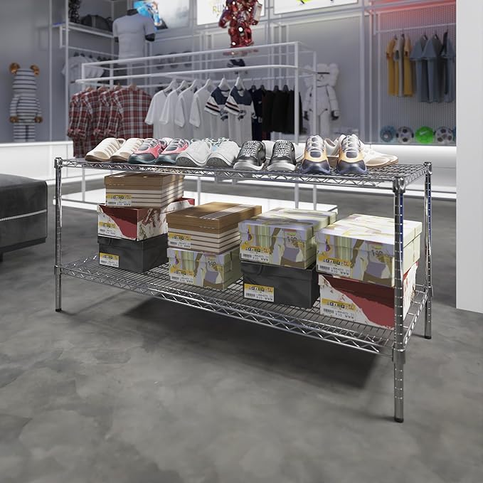 Regal Altair 24" Deep x 60" Wide x 27" Height Wire Shelving Kit | 2-Tier | NSF - Image 2