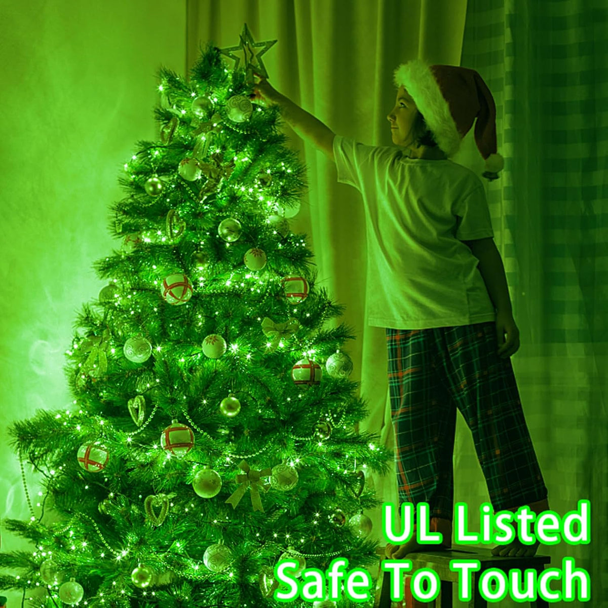 403 FT 1000 LED Halloween Lights Outdoor Fairy String Lights Plug in, Green