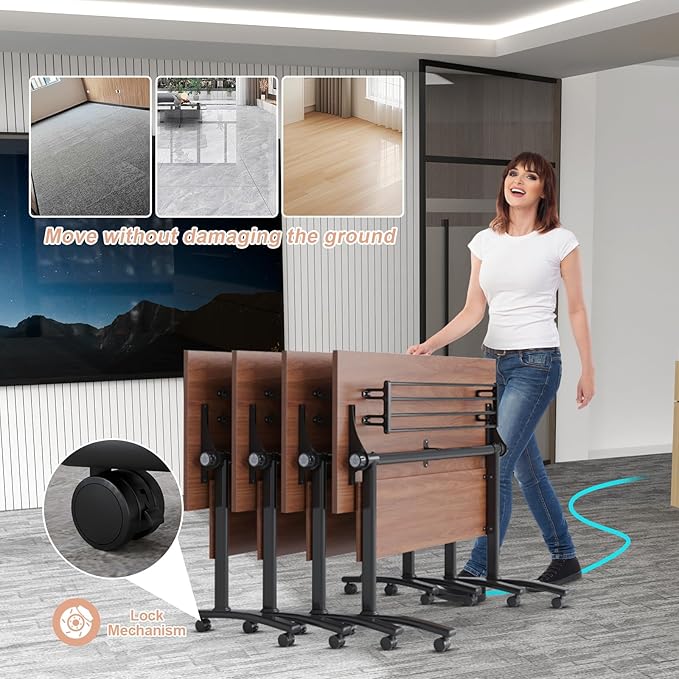 Conference Table Flip Top Mobile Conference Room Tables, Folding Conference - Image 4
