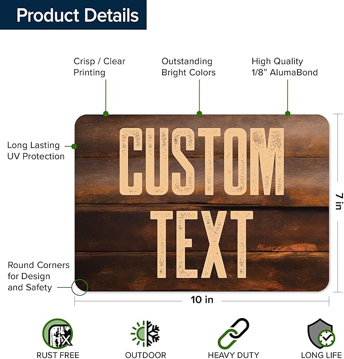 Custom Sign, Custom Street Sign, 11 Font Colors, 13 Font Styles, 4 Hole Options - Image 6