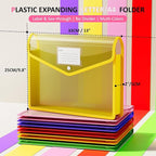 ThinkTex Plastic Expanding File Folder, Transparent Envelopes - Image 2