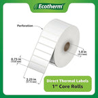 2.25" x .75" Thermal Labels | 6 Rolls | 19890 Labels | fits Zebra, Offnova - Image 3