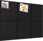 Large Cork Board, 6 Pack Felt Wall Tiles by xydstay