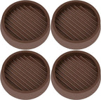 VOCOMO 4X4 Round Rubber Caster Cups, Non Slip Furniture Pads, Anti-Slip Gripper by VOCOMO