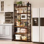Homeiju 6 Tier Bookshelf, Industrial Bookcase - Image 5