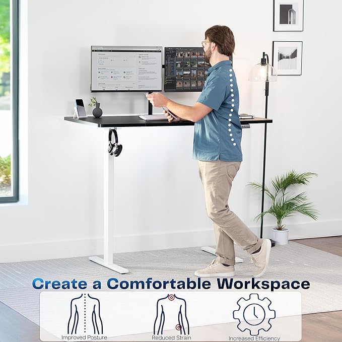 VIVO Electric 60 x 30 in Standing Desk, Memory Height Adjustment, 1B Series - Image 4