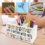 QZQE Cat Pen Pencil Holder Organizer - Image 6