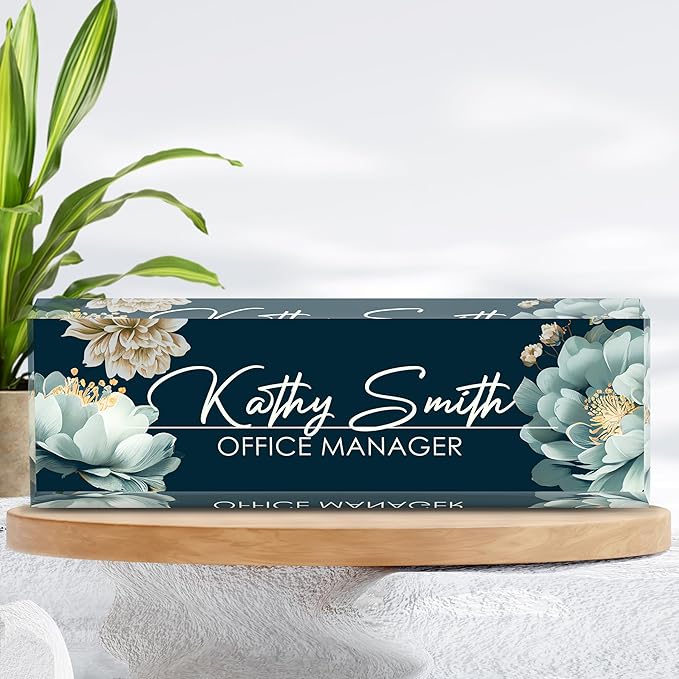 Personalized Name Plate for Desk, Custom Desk Name Plate, Acrylic Name Plate - Image 7