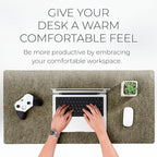 Nordik Large Felt Desk Mat – Timber Moss Green – 35 x 17 inch – Computer Desk - Image 4