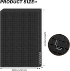 Polyurethane Foam Padding, 2 PCS 16 x 12 x 1 Inch Black Perforated Pick and Pluck Foam Sheets for Tool Box, Camera, Crafts and Storage