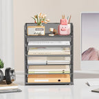 Subekyu 6-Tier Desk Paper Organizer, Desktop File Letter Tray - Image 4