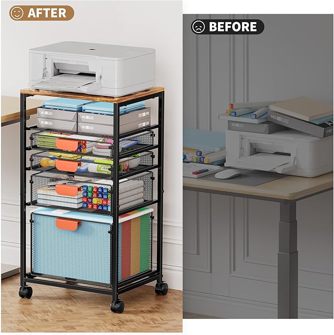Marbrasse Rolling File Cart - Image 7
