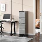 PEUKC 4 Drawer File Cabinet, Vertical Filing Cabinets - Image 2