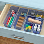 WOWBOX 12 Pack Clear Drawer Organizer Set, Acrylic Drawer Storage Trays - Image 5